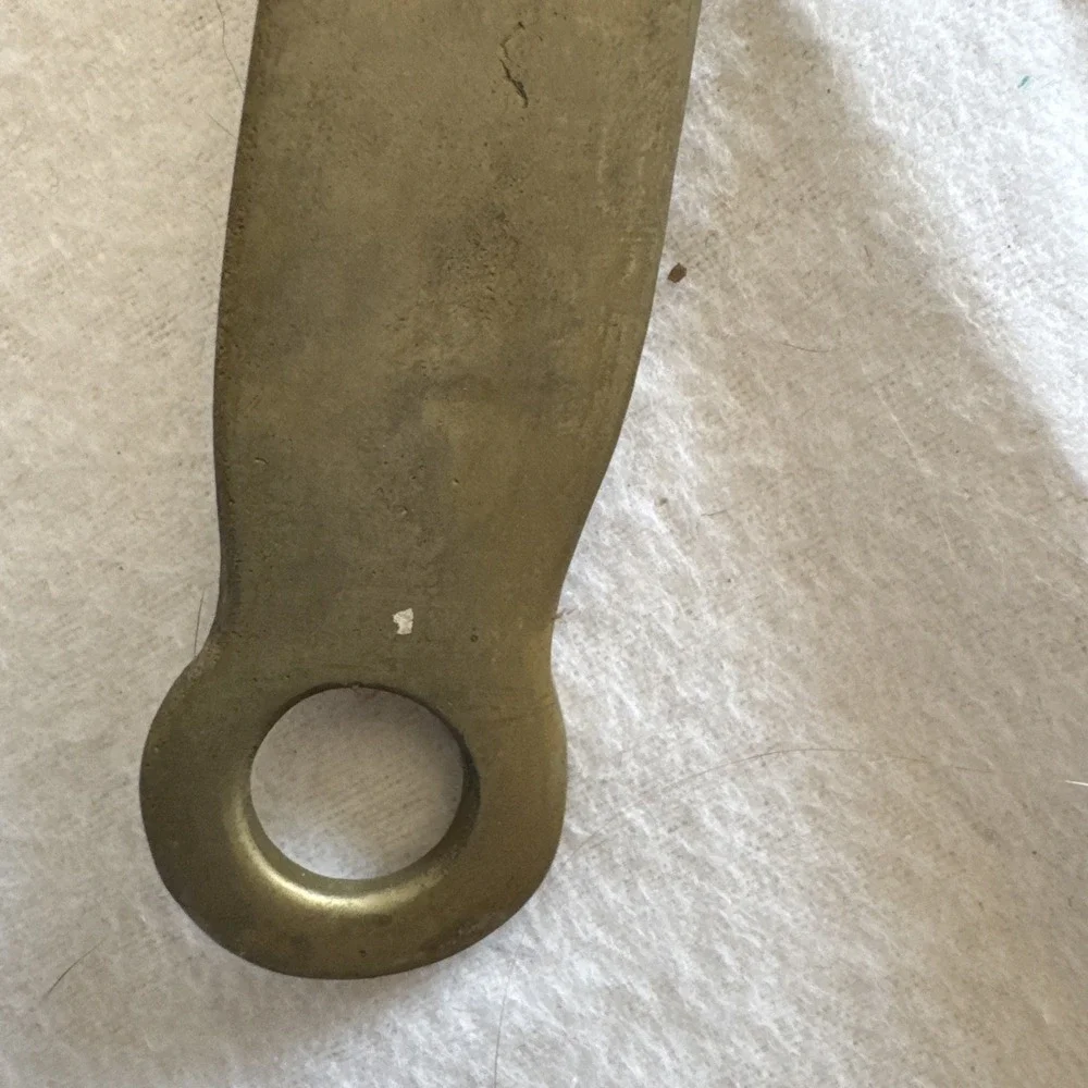 Antique Brass Skimmer Pierced Ladle with Long Handle Handmade 22